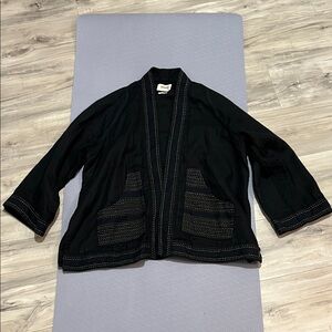 Aritzia TNA Golden | Flowy Black Open Jacket